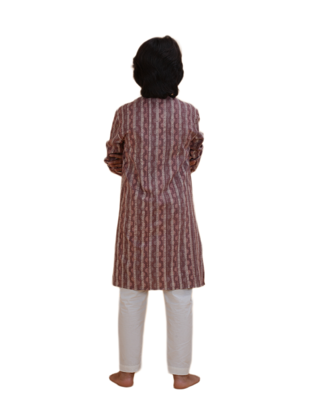 Boys Striped Cotton Kurta Pajama Set | Traditional & Festive Wear for Kids | Ethnic Outfit