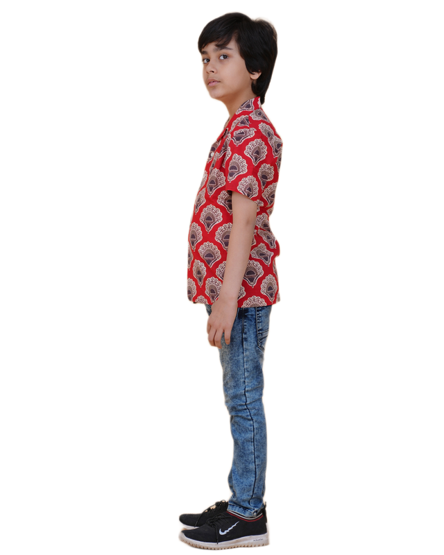Boys' Cotton Half-Sleeve Shirt – Classic Cuban Collar