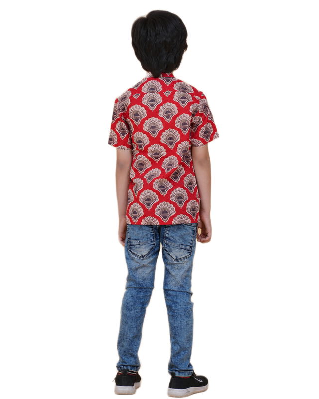 Boys' Cotton Half-Sleeve Shirt – Classic Cuban Collar