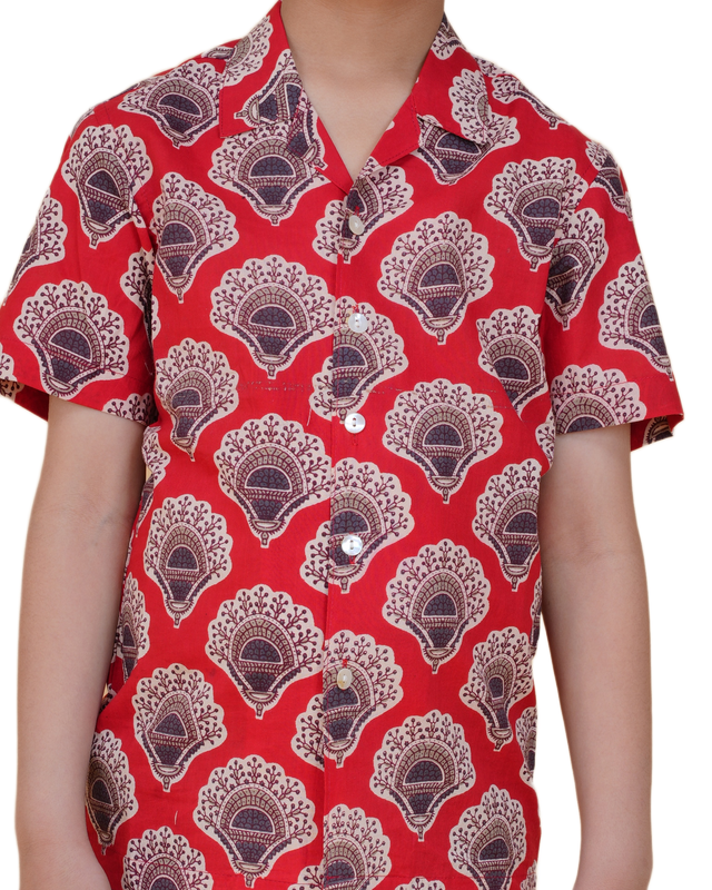 Boys' Cotton Half-Sleeve Shirt – Classic Cuban Collar