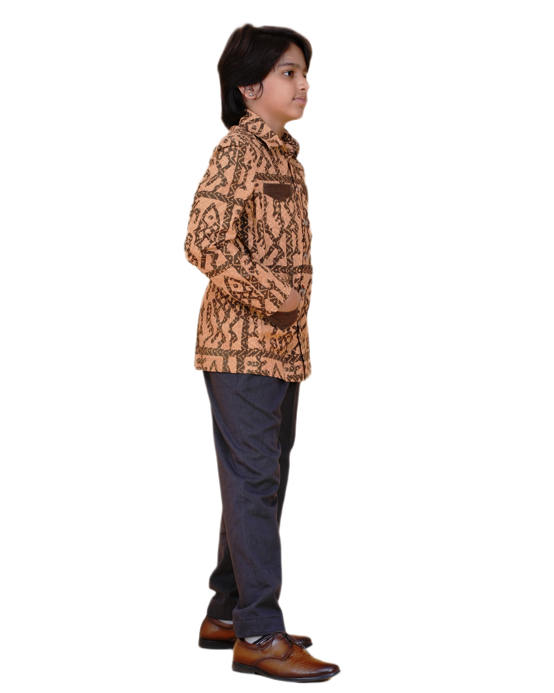 Cotton Printed Bush Coat for Boys – Heritage Wear Eco-Friendly & Handcrafted
