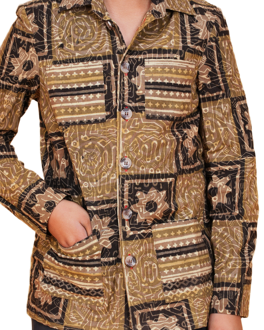 Heritage Printed Bush Coat for Boys – Traditional Rajasthan Style Eco-Friendly & Handcrafted